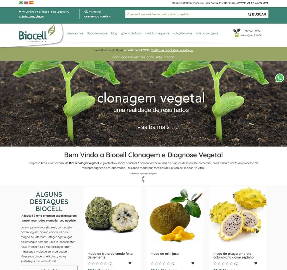 Biocell - Clonagem Vegetal
