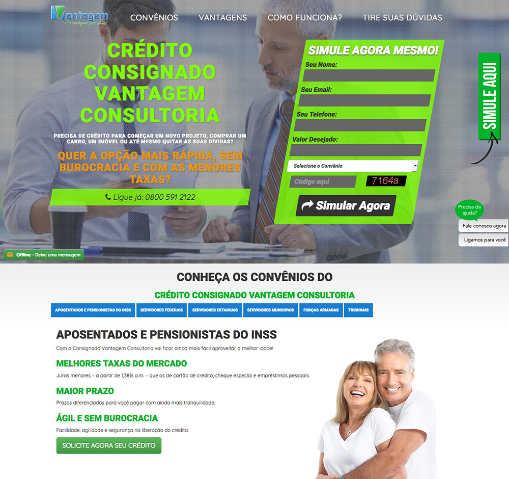 Vantagem Consultoria - Landing Page