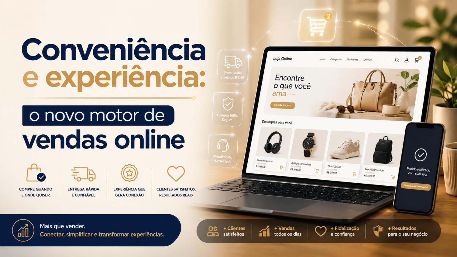 Conveniência e experiência: o novo motor de vendas online