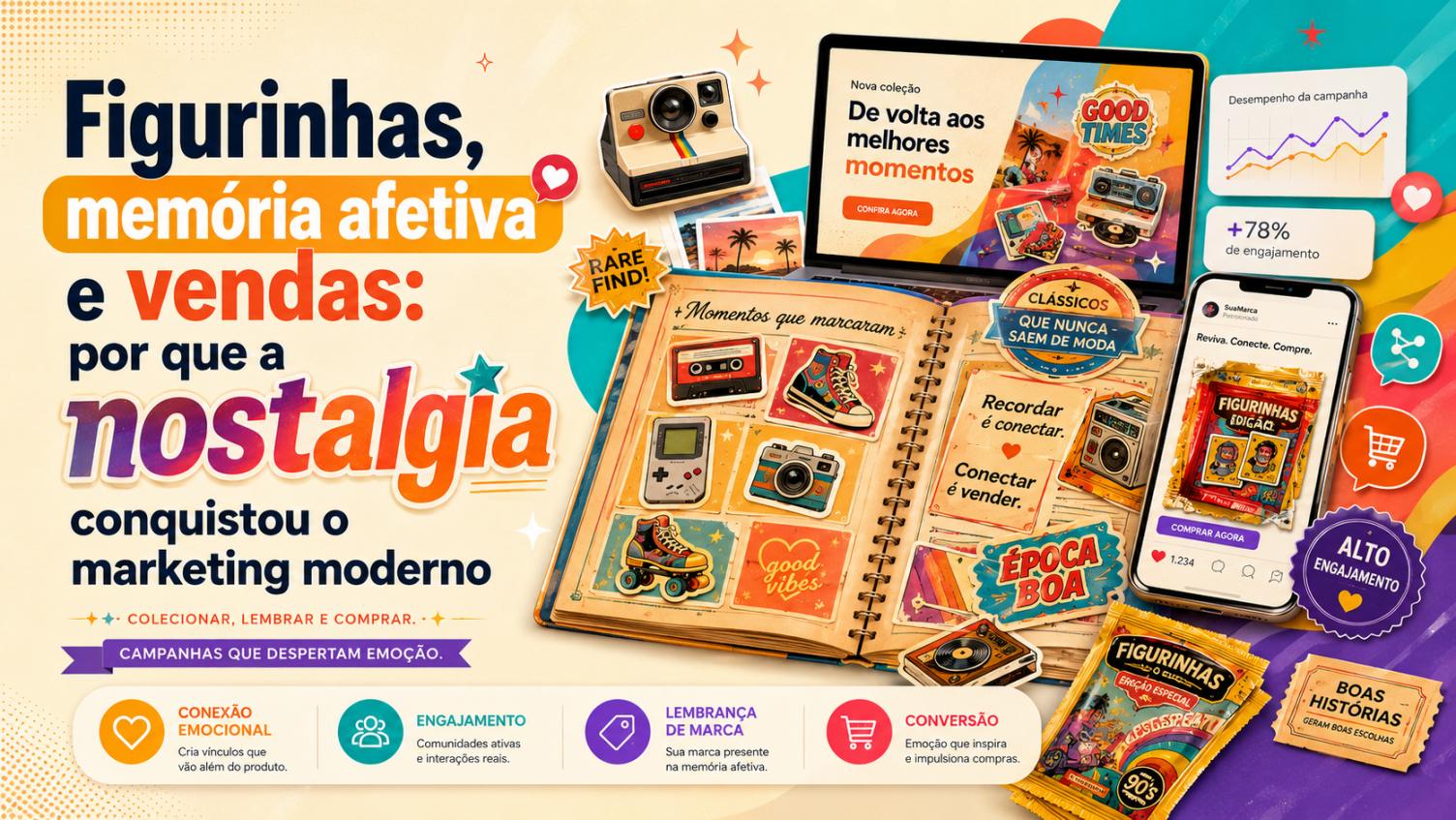 Figurinhas, memória afetiva e vendas: por que a nostalgia conquistou o marketing moderno Figurinhas, memória afetiva e vendas: por que a nostalgia conquistou o marketing moderno